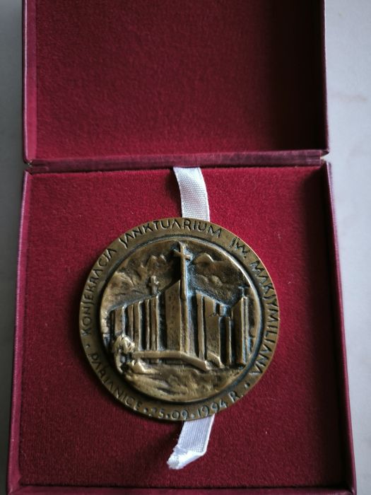 Pabianice , Maksymilian Kolbe , duży medal na 100 lecie urodzin