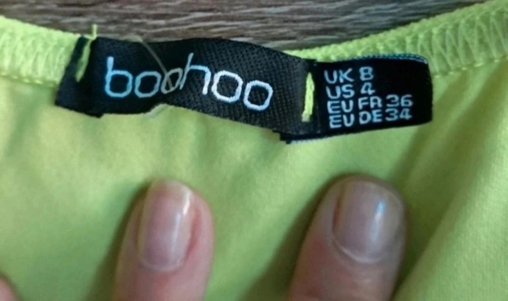 Nowy neonowy Top damski boohoo