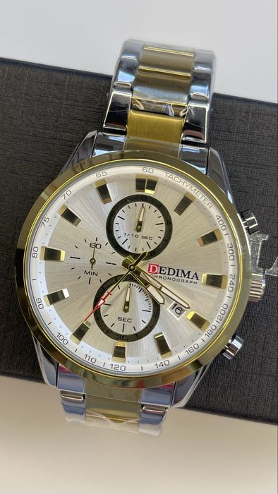 DEDIMA Chronograph – стильний чоловічий кварцовий годинник у двоколірному виконанні