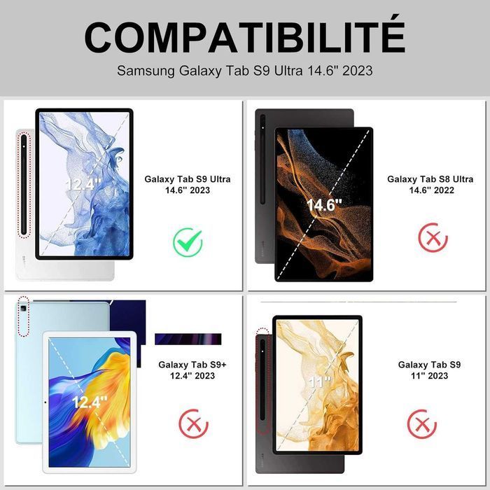 JADEMALL etui klawiatura touchpad Samsung Galaxy Tab S9 Ultra