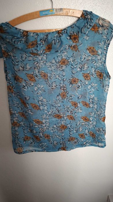 Blusa azul florida - Lanidor