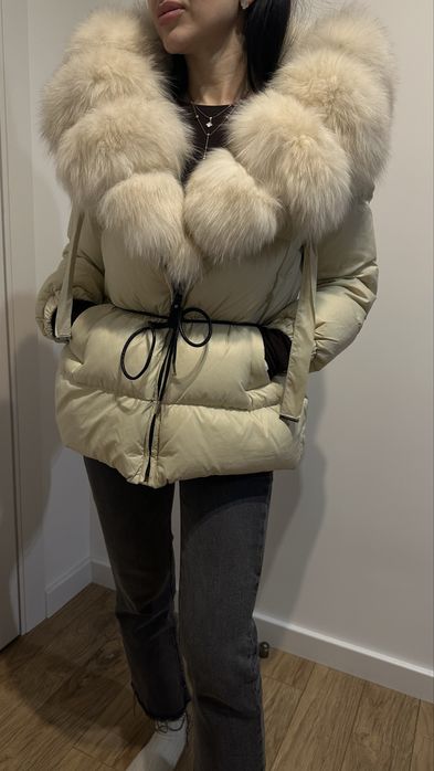 Куртка, пуховик з хутром песця