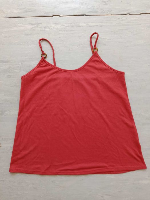 Top de alças salmão