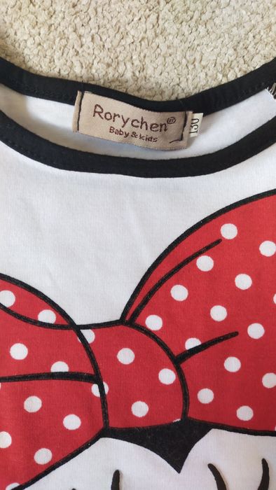 Bluzeczka myszka Minnie koronkowe rękawy