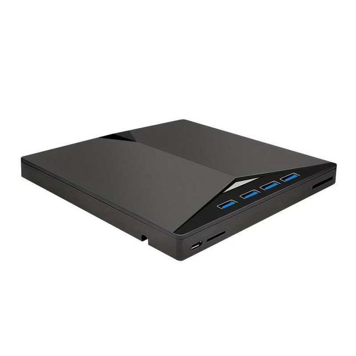 Mobilna nagrywarka DVD/CD USB-A (3.0) / USB-C + hub USB + czytnik kart