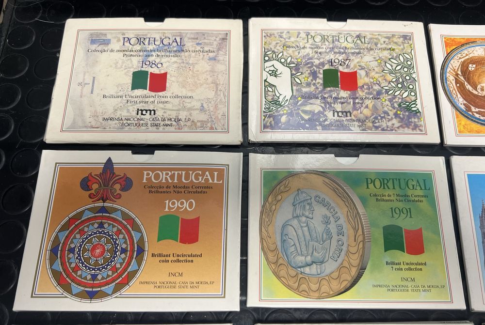 14 Series Moedas 1986->1999 escudos BNC e Proof