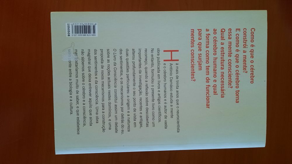 António Damásio O livro da Consciência