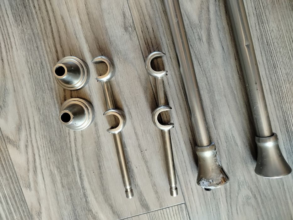 Karnisz podwójny ze wspornikami 200cm + żabki 40 szt