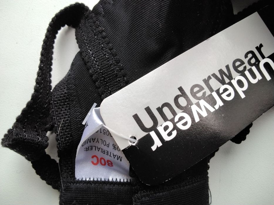 Бюстгалтер чорний з мереживом 80С