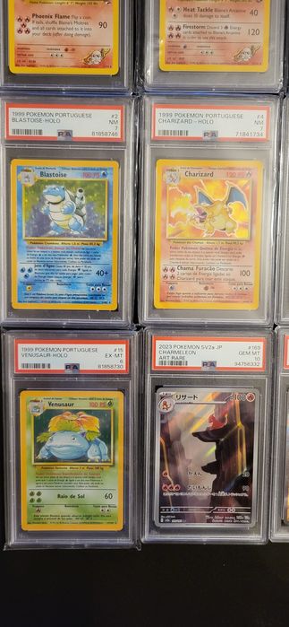 Slabs Pokémon Raras Graduadas Charizard Blastoise Arcanine venusaur