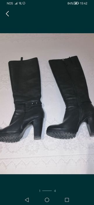 Botins pretos de camursa tam. 36