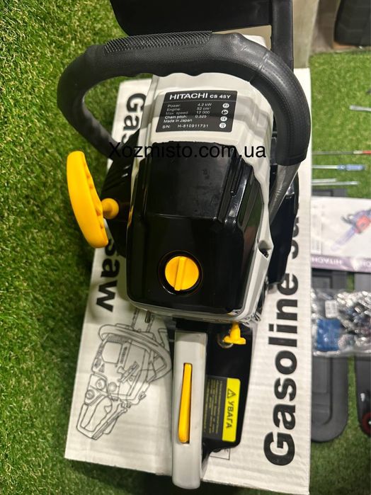 Бензопила Hitachi CS-45-Y з шиною 45 та праймером 2 вида масла