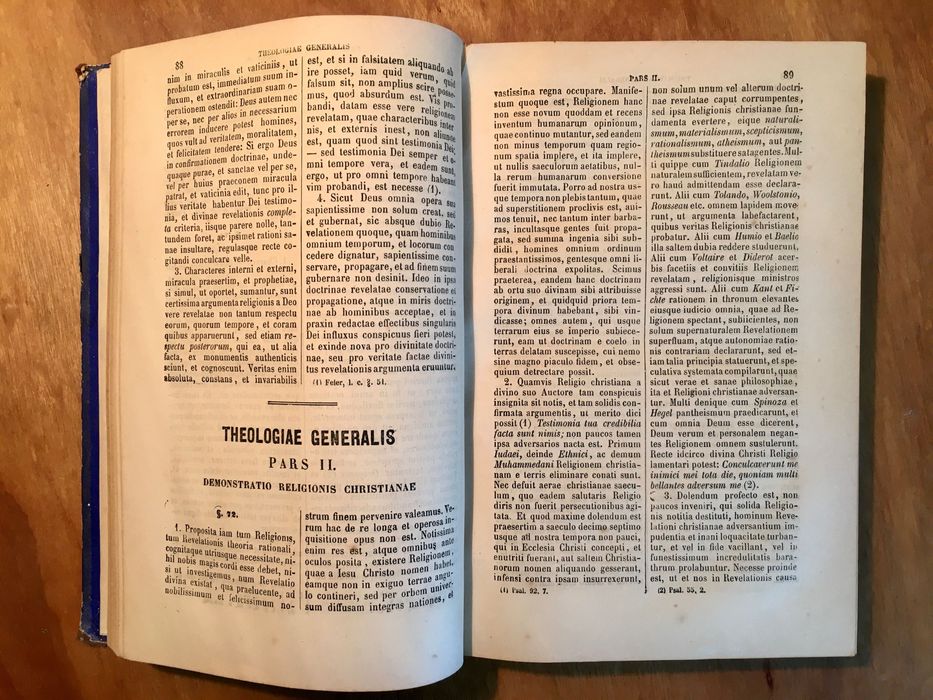 THEOLOGIAE DOGMATICAE- 1888 - Institutiones - Generalis Fundamentalis