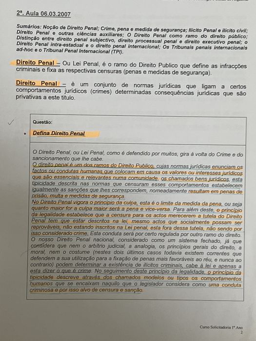 Apontamentos direito penal