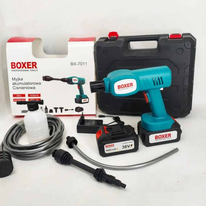 Мийка автомобільна високого тиску акумуляторна BX-7011 Boxer З 2 АКБ 36 Вольт 4000 mAh