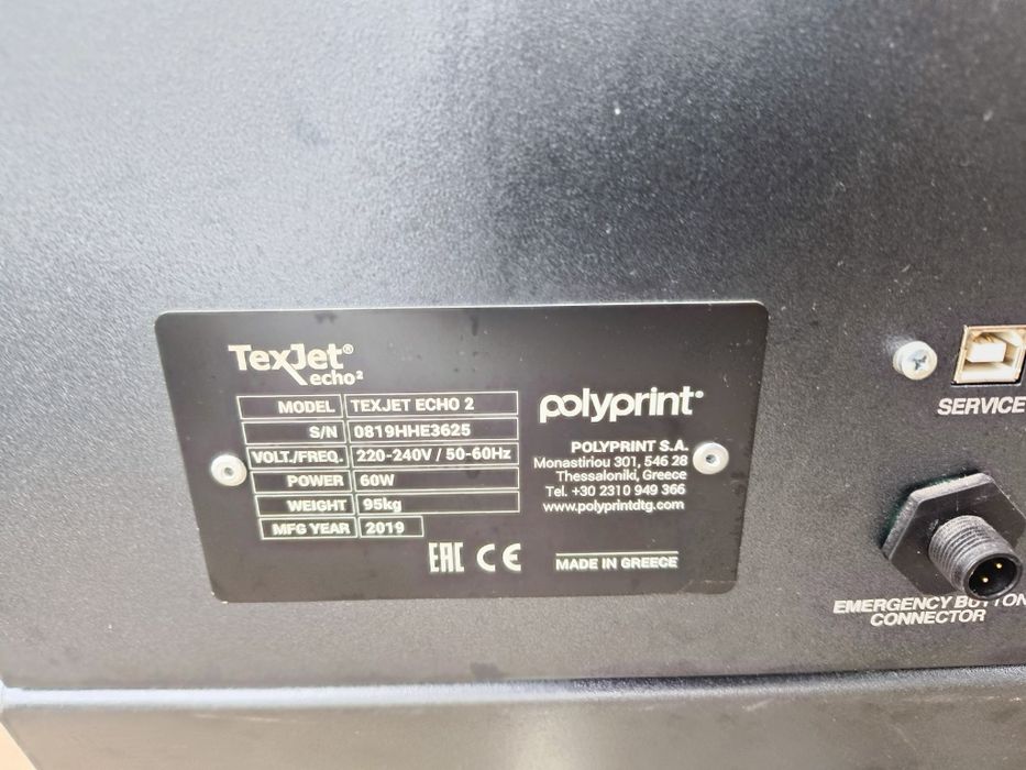 Polyprint TEXJET ECHO 2 drukarka Maszyna poligraficzna  sitodruku