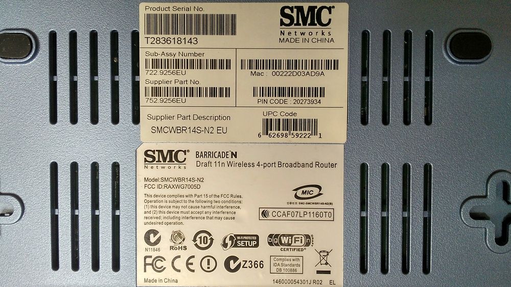 SMC Wireless Barricade SWCWBR14S-N2 NOVO
