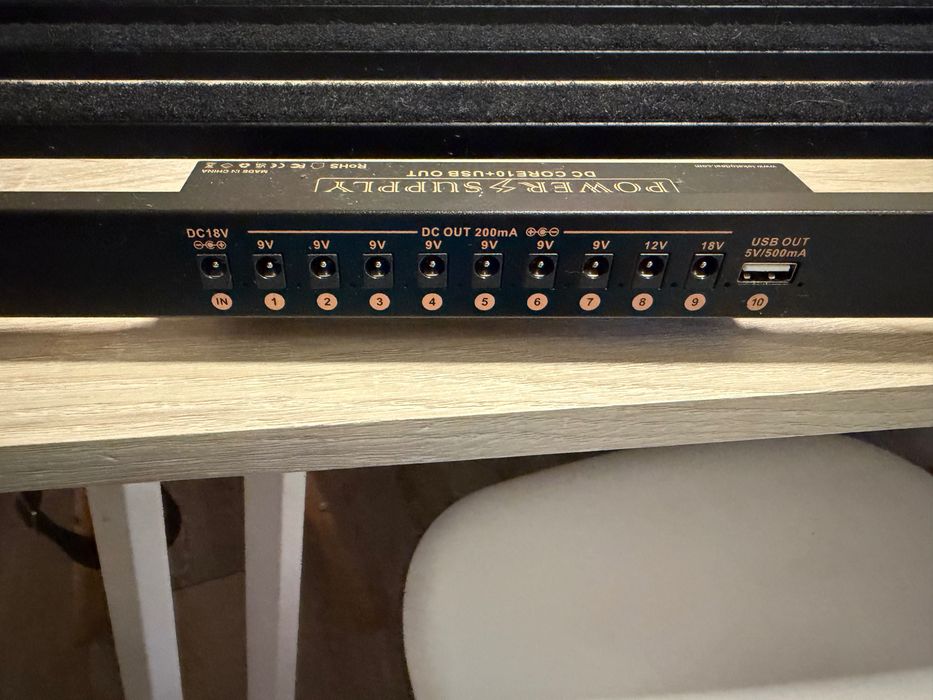 Pedalboard com power suply