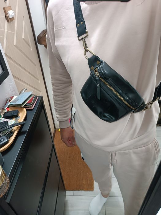 Шкіряна сумка через плече чоловіча жіноча