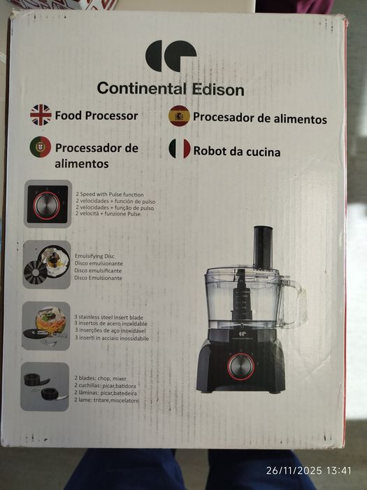 Robot de Cozinha Continental Edison processador de alimentos
