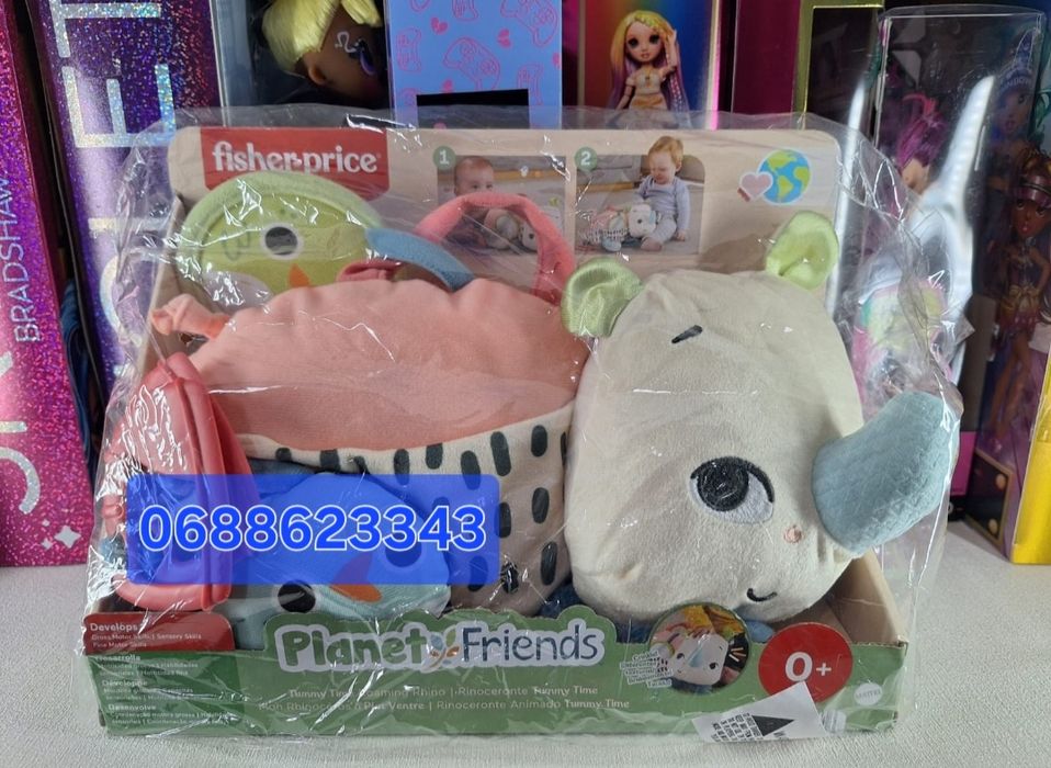 Іграшка Носоріг Фішер-Прайс Fisher-Price Tummy Time Rhino Plush HYR55