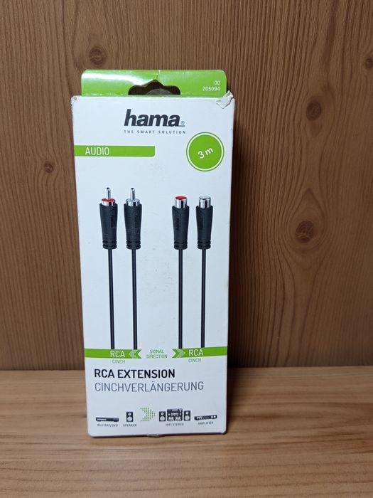 Przedłużacz audio RCA (cinch) marki Hama
