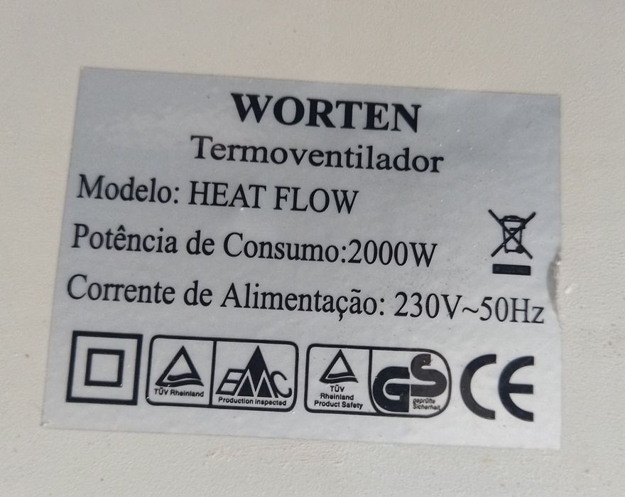 Aquecedor termoventilador worten