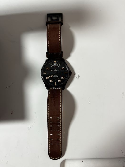 Relogio Hamilton khaki pilot auto 42 mm blk/choco