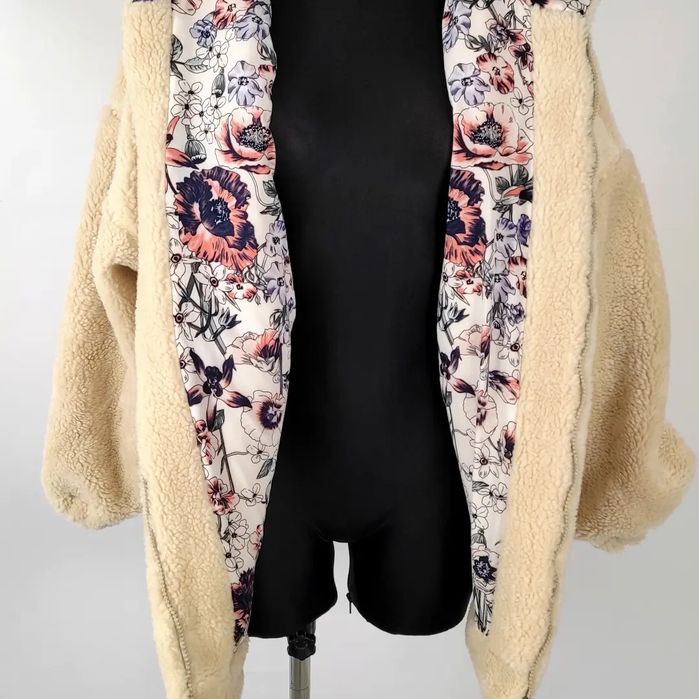 Bluza kurtka z baranka ciepła oversize