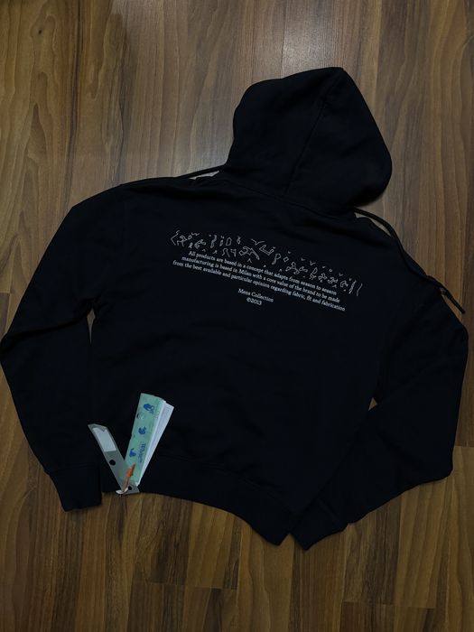 Off White Black Back Logo Hoodie