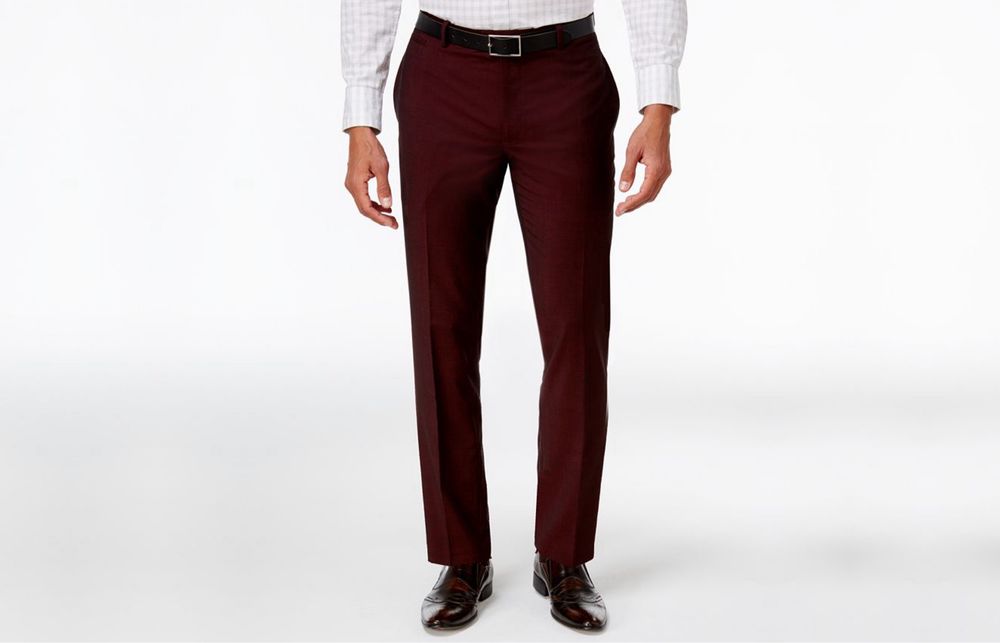 Мужские брюки чиносы C&A, цвет Бургунди, Бордо, р.31/М