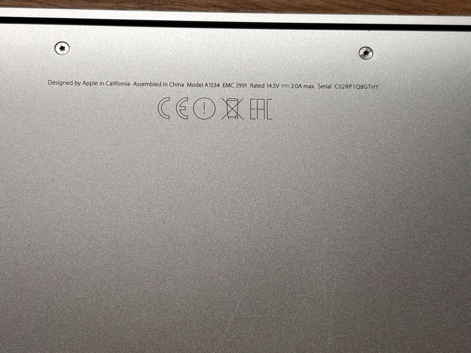 MacBook 12” Retina A1534 (2017) – uszkodzony / na części