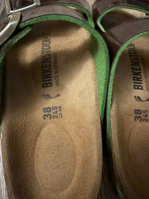 Brickenstock Arizona rozm 38 brązowe z zieloną podeszwą