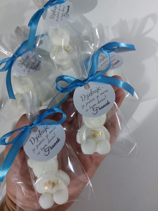 Mini misie sojowe /mydełka  podziekowanie chrzest roczek baby shower