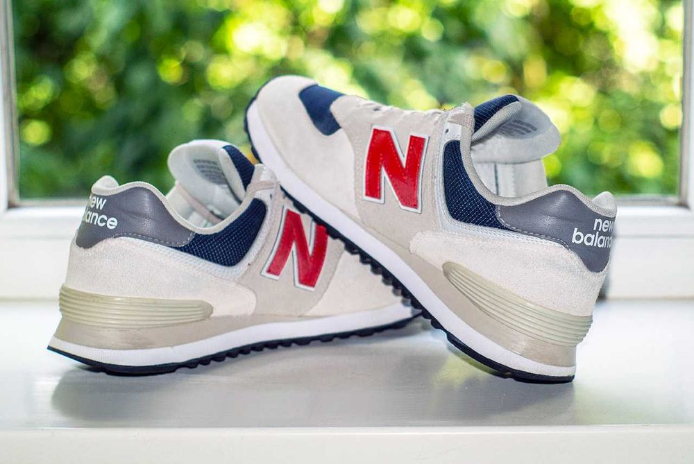 ‼️кросівки new balance 574 ML574SJ2 ms leather grey multi 42 р. оригінал