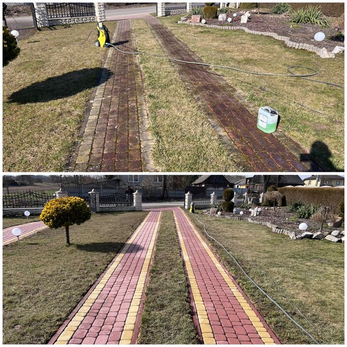 Mycie i malowanie Dachu oraz elewacji.Klejenie papy czyszczenie kostki