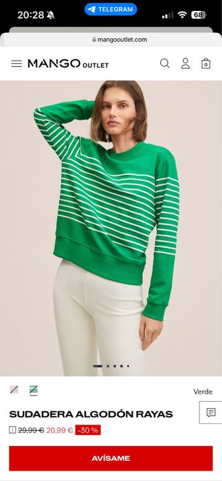 Светр  зелений фірми mango