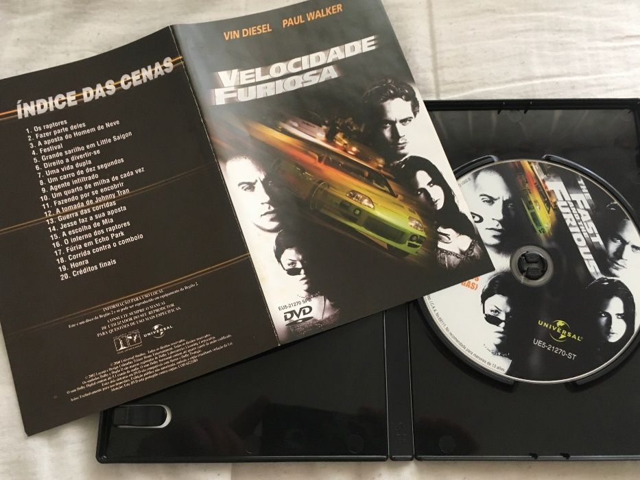 Velocidade Furiosa - DVD 9Gb DTS Filme original com DTS (Portes CTT (GRÁTIS)