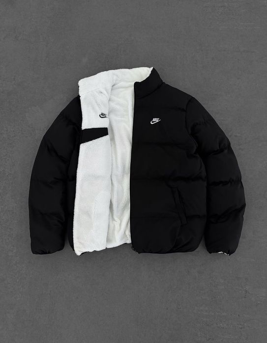 ‼️TOP‼️БЕЗ ПРЕДОПЛАТ‼️Мужская плюшевая куртка найк Nike | двухсторонняя куртка найк | мужская куртка Nike | пуховик найк | зимняя куртка Nike |