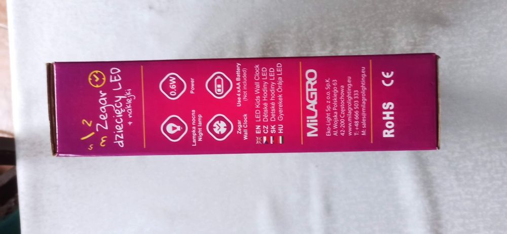 Zegar ścienny do pokoju dziecięcego