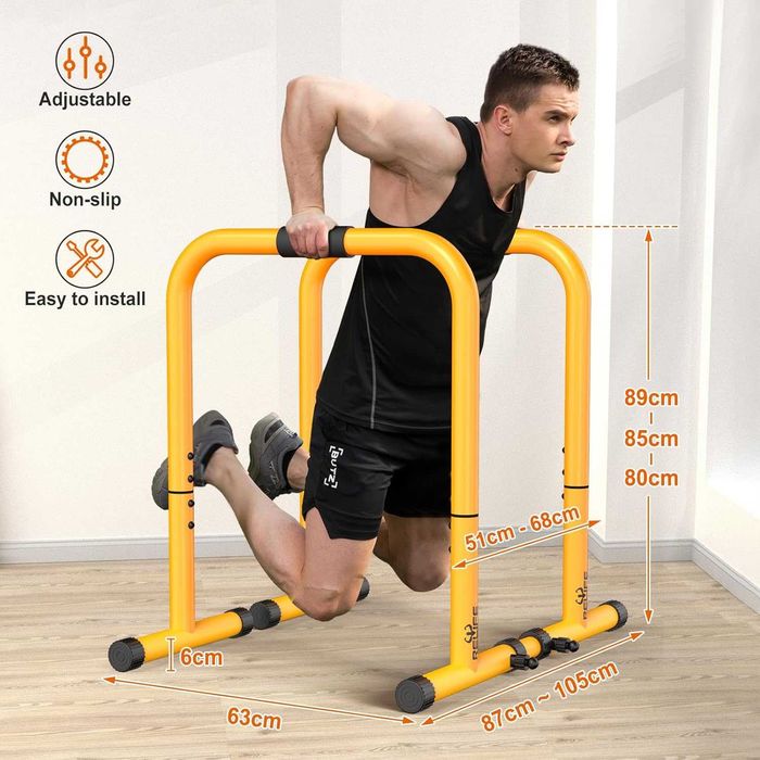 Suporte de Flexões RELIFE Ajustável em Altura Equipamento de Fitness Push-Up para Treino de Peito, Braços e Core | Dispositivo de Exercício Doméstico