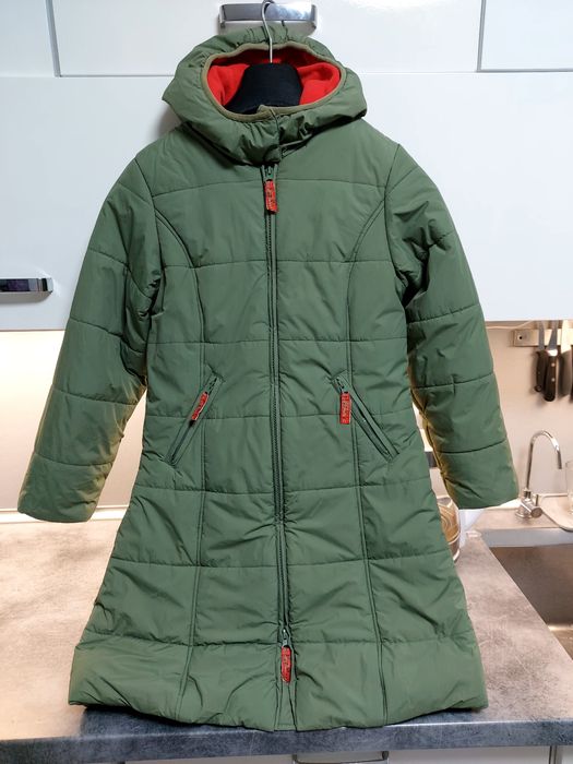 Płaszcz zimowy 5.10.15 kurtka przedłużana roz.146 ocieplana, polar