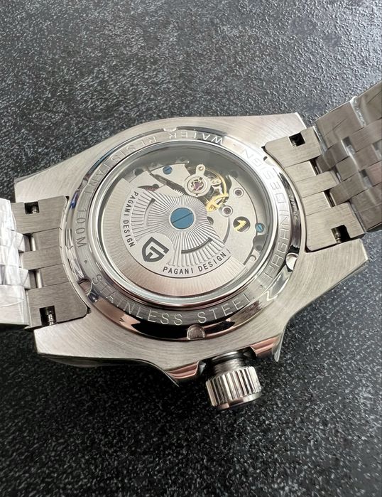 Автоматичний GMT годинник Pagani Design | Сапфір | Кераміка | 100м Часы мужские механические