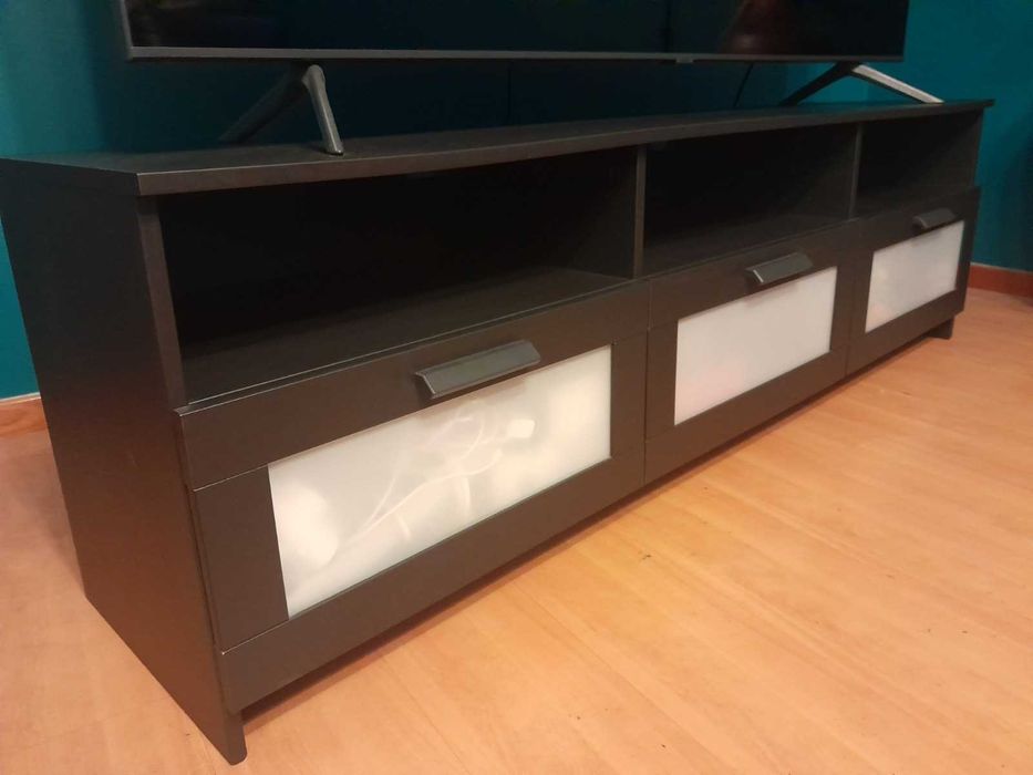 BRIMNES Móvel TV, preto, 180x41x53 cm