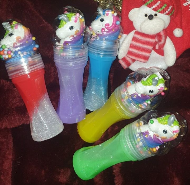 Sllime Unicornio com glliter
