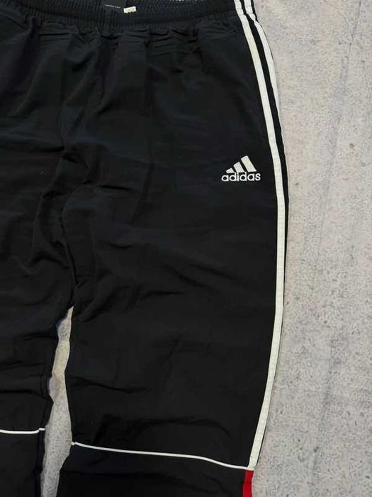 Czarne baggy parachuty Afidas 3Stripes L retro track pants