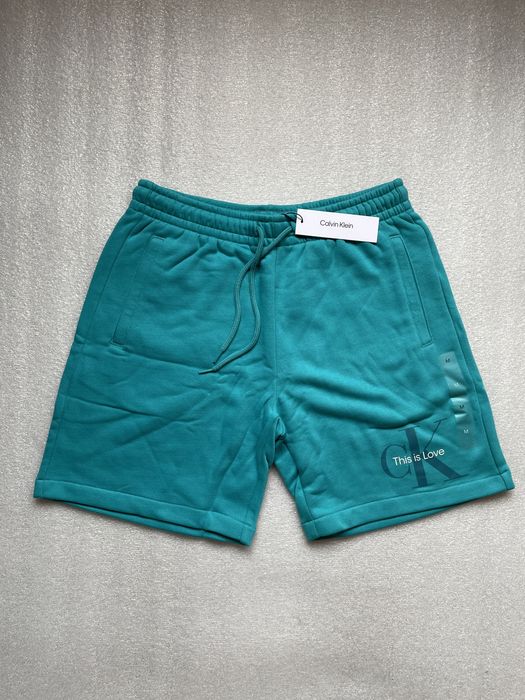 Новые шорты calvin klein monogram (ck бирюзовый shorts)с америки S,M