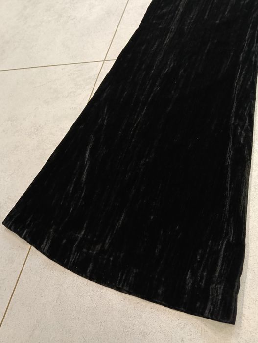 Spodnie z cienkiego weluru Zara