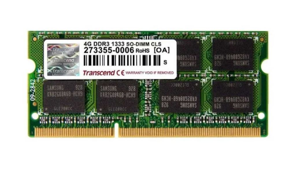 20шт+   БУ Оперативна пам`ять 4 ГБ, DDR3L, для ноутбуків, Transcend (1600 МГц, 1.35 В, CL11, TS512MSK64W6H)