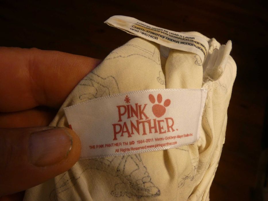 calças pijama pantera cor de rosa